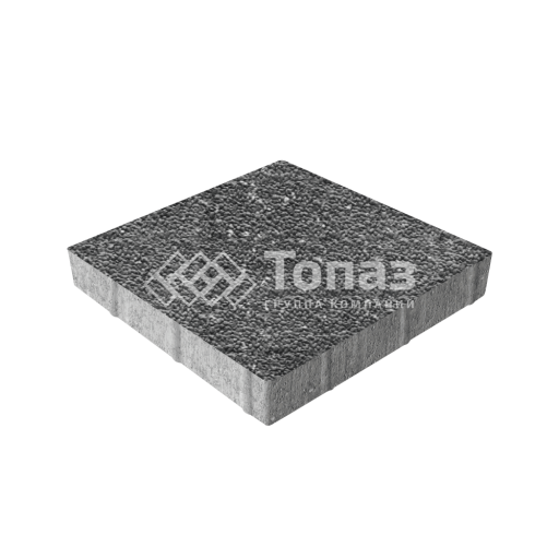 Тротуарная плитка Квадрат 400х400х60, аляска черная с мраморной крошкой