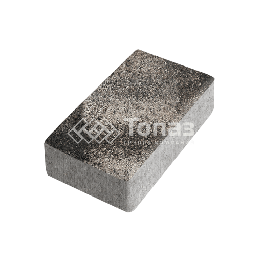 Тротуарная плитка Брусчатка, агат коричневый, 10 см