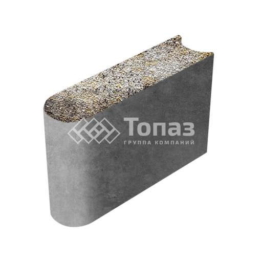 Камень бортовой БРШ 50.20.8, агат желтый с мраморной крошкой