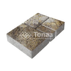 Тротуарная плитка Мюнхен, агат желтый на камне, 4 см