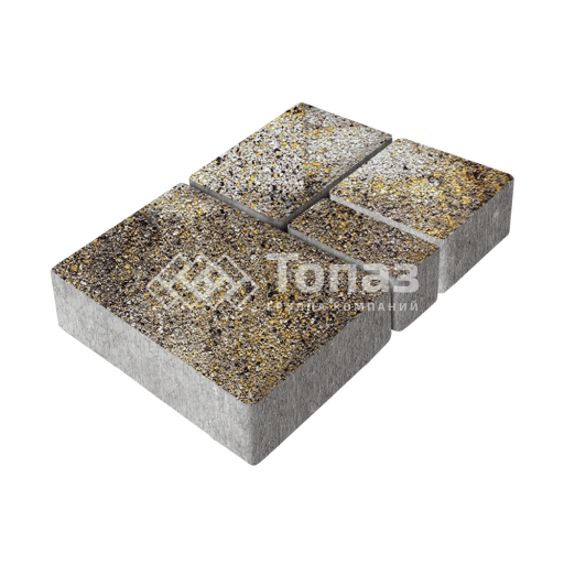 Тротуарная плитка Мюнхен, агат желтый на камне, 4 см