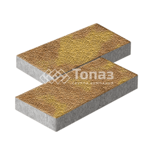 Тротуарная плитка 500х250х60, шафран с мраморной крошкой