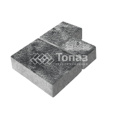 Тротуарная плитка Бергамо, черно-белая с мраморной крошкой, 6 см