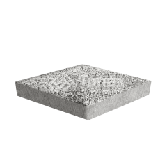 Тротуарная плитка Ромб, аляска белая, 6 см