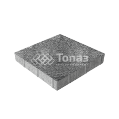 Тротуарная плитка Квадрат 400х400х60, антрацит с мраморной крошкой