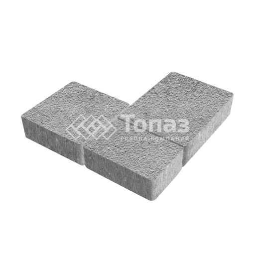 Тротуарная плитка Новый город, серо-белая на камне, 8 см