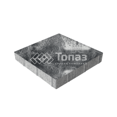 Тротуарная плитка Квадрат 400х400х60, черно-белая