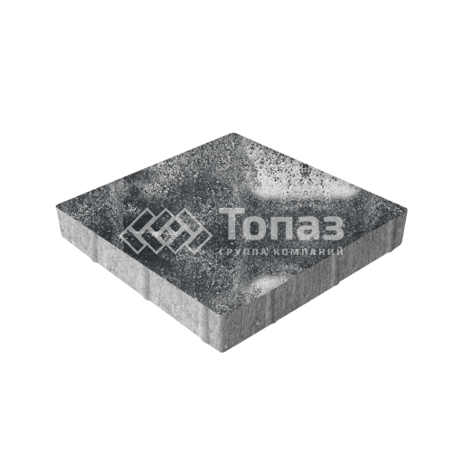 Тротуарная плитка Квадрат 400х400х60, черно-белая