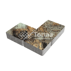 Тротуарная плитка Новый город, агат кофейный, 6 см