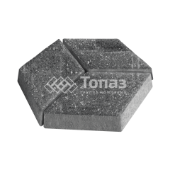 Тротуарная плитка Ромб, аляска черная, 6 см