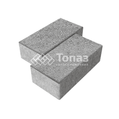 Тротуарная плитка 240х120х70, серо-белая на камне