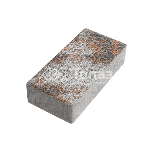 Тротуарная плитка 200х100х40, агат оранжевый с мраморной крошкой