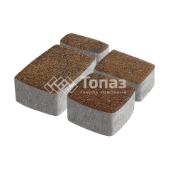 Тротуарная плитка Классико, джафар оранжевый на камне, 6 см