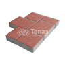 Тротуарная плитка Новый город, красная с мраморной крошкой, 6 см