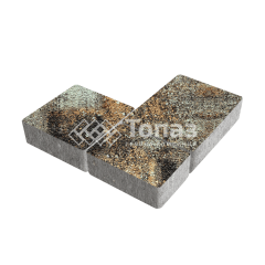 Тротуарная плитка Новый город, агат кофейный на камне, 6 см