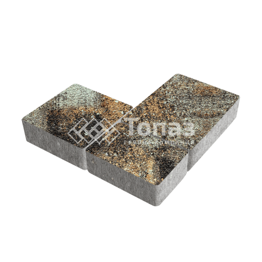 Тротуарная плитка Новый город, агат кофейный на камне, 6 см