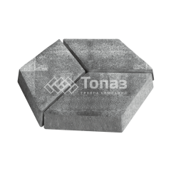 Тротуарная плитка Ромб, антрацит, 6 см