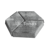 Тротуарная плитка Ромб, антрацит, 6 см