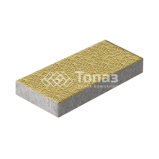 Тротуарная плитка 500х250х60, желтая с мраморной крошкой