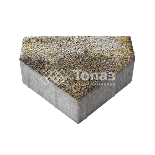 Тротуарная плитка Тиара, агат желтый с мраморной крошкой, 6 см