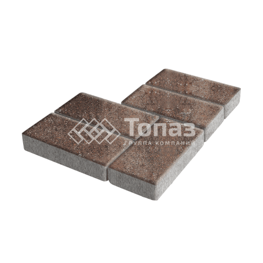 Тротуарная плитка Брусчатка, яшма, 4 см