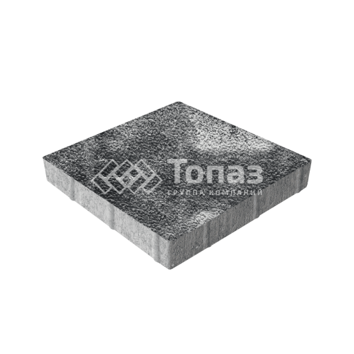 Тротуарная плитка Квадрат 400х400х60, черно-белая с гранитной крошкой