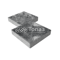 Тротуарная плитка Квадрат 400х400х60, черно-белая с гранитной крошкой