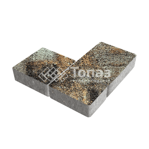 Тротуарная плитка Новый город, агат кофейный с гранитной крошкой, 6 см