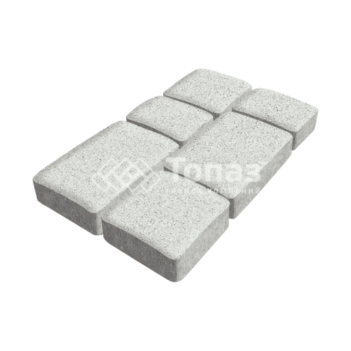 Тротуарная плитка Брук, белая, 4 см