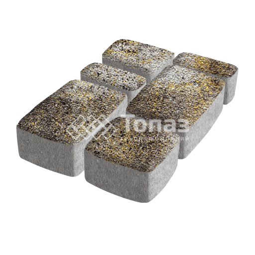 Тротуарная плитка Классико, агат желтый с гранитной крошкой, 4 см