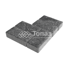 Тротуарная плитка 200х100х40, аляска черная с мраморной крошкой