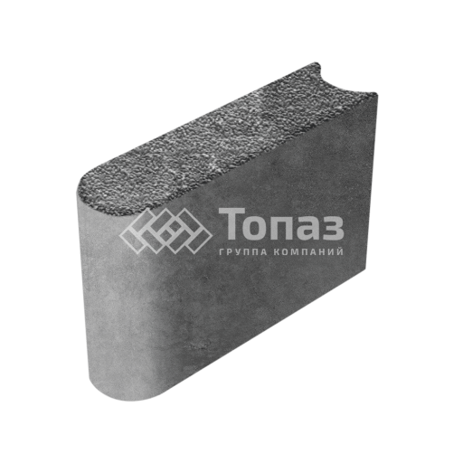 Камень бортовой БРШ 50.20.8, аляска черная с мраморной крошкой