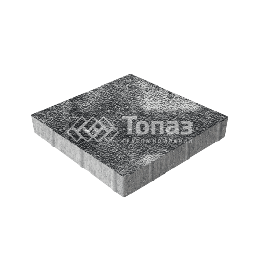 Тротуарная плитка Квадрат 400х400х60, черно-белая с мраморной крошкой