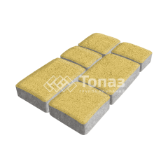 Тротуарная плитка Брук, желтая, 4 см