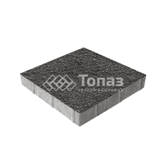 Тротуарная плитка Квадрат 400х400х60, джафар черный с мраморной крошкой