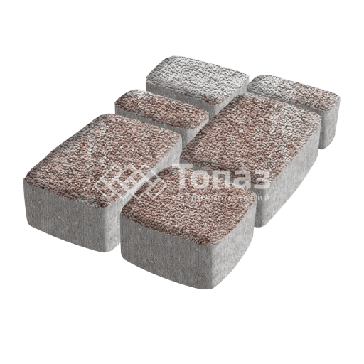 Тротуарная плитка Классико, хаски с мраморной крошкой, 4 см