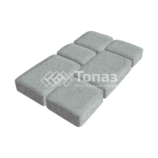 Тротуарная плитка Брук, серая, 6 см