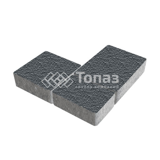 Тротуарная плитка Новый город, черная с мраморной крошкой, 6 см