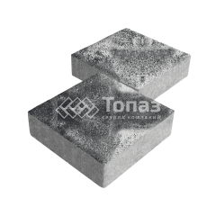 Тротуарная плитка Квадрат 200х200х40, черно-белая