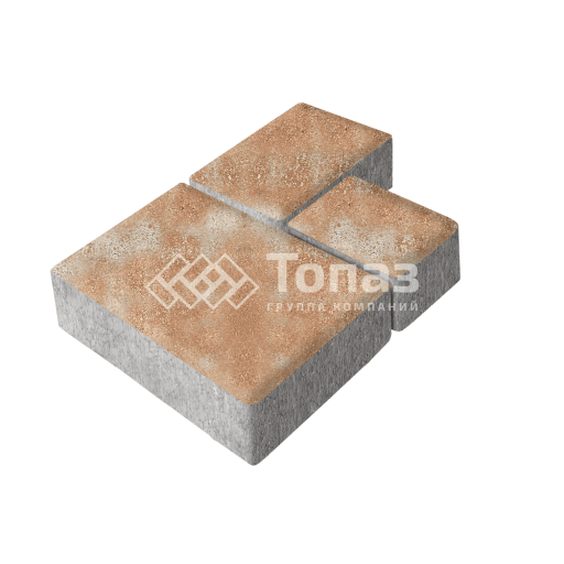 Тротуарная плитка Бергамо, сансет, 6 см