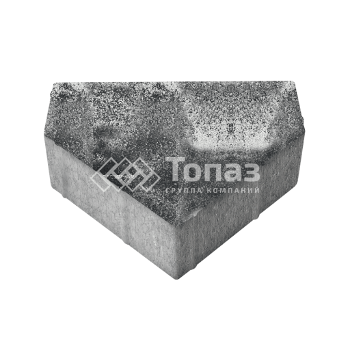 Тротуарная плитка Тиара, черно-белая, 6 см