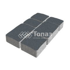 Тротуарная плитка Старый город, черная, 4 см