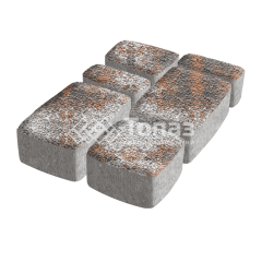 Тротуарная плитка Классико, агат оранжевый с гранитной крошкой, 4 см