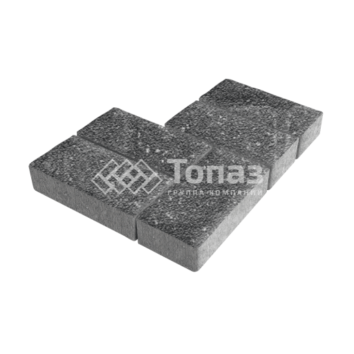 Тротуарная плитка 200х100х100, аляска черная на камне