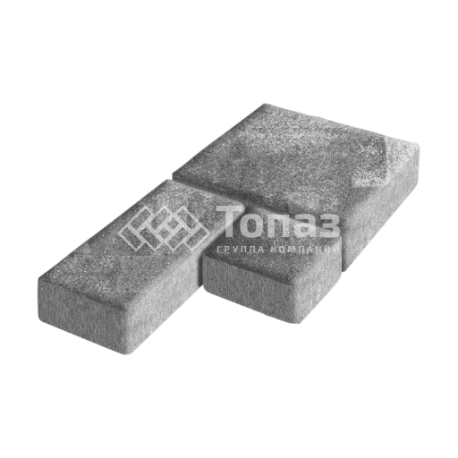 Тротуарная плитка Рубико, антрацит, 6 см