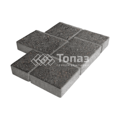 Тротуарная плитка Новый город, джафар черный, 6 см