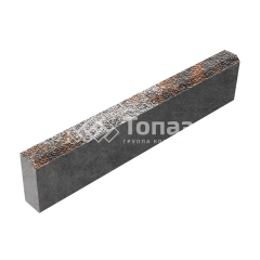 Камень бортовой БР 100.20.8, агат оранжевый с мраморной крошкой