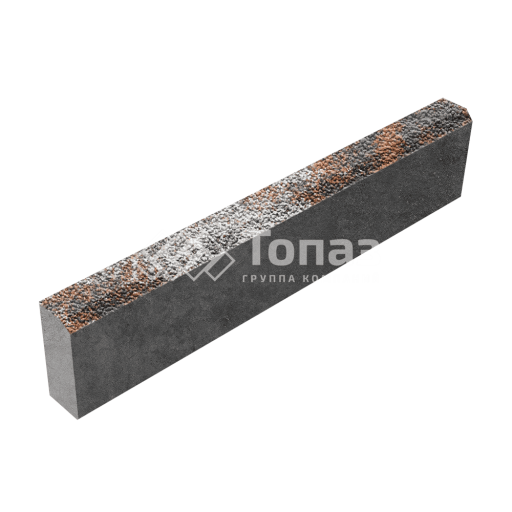 Камень бортовой БР 100.20.8, агат оранжевый с мраморной крошкой