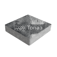 Тротуарная плитка Квадрат 200х200х40, черно-белая на камне