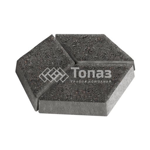 Тротуарная плитка Ромб, джафар черный, 6 см